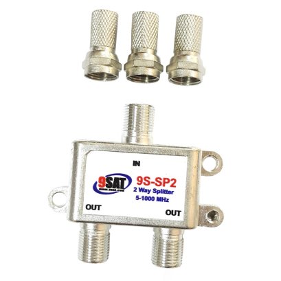 SPLITTER 2 WAY (รุ่นใหม่มี F-Type) 9SAT [ใช้กับระบบทีวี]
